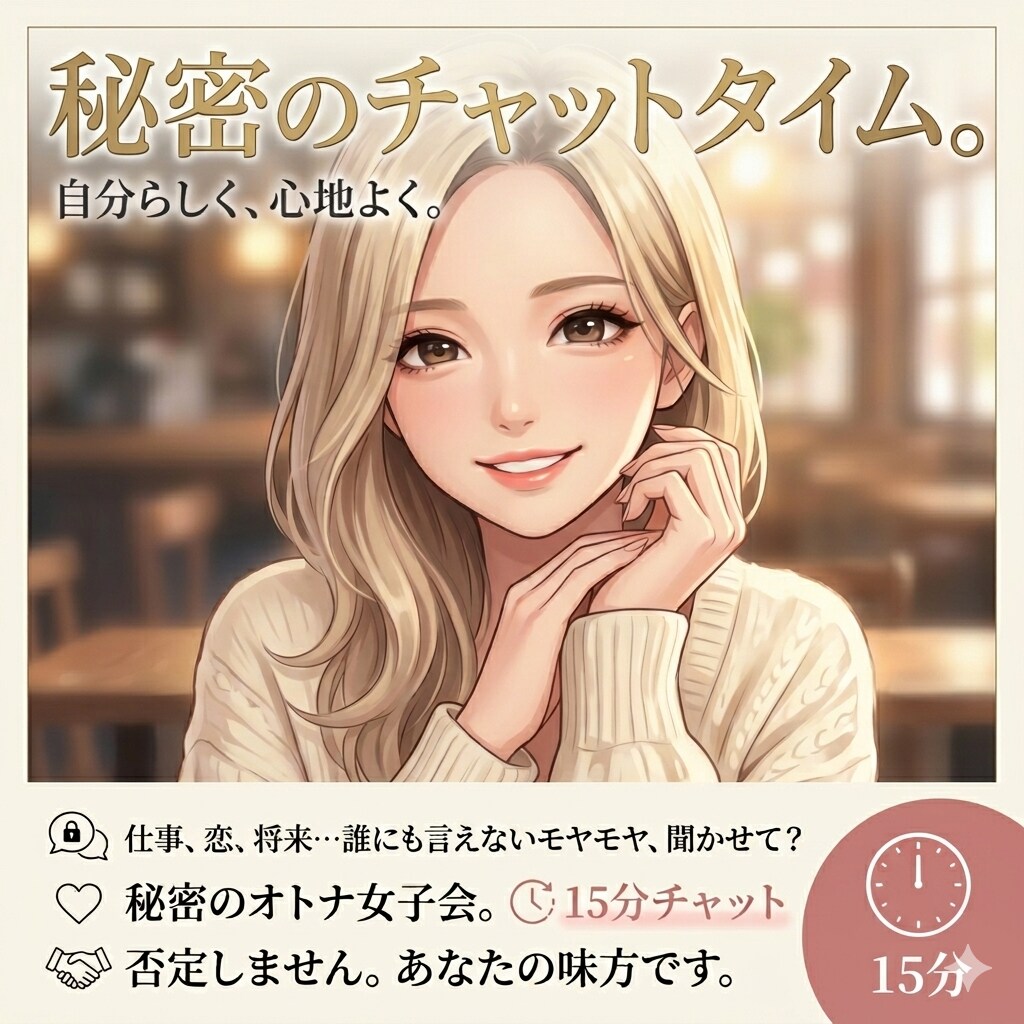 15分♡何でも聞きます 雑談、愚痴、相談、どんなお話も受け止めます✨ イメージ1