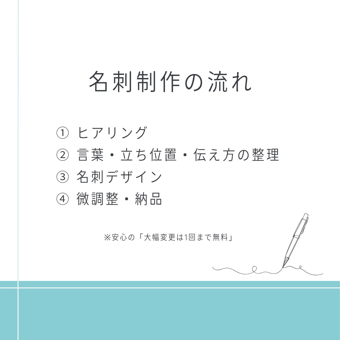 Basic【好印象をつくる名刺】を作ります あなたの“印象”をまとった分身となる名刺を制作します イメージ4