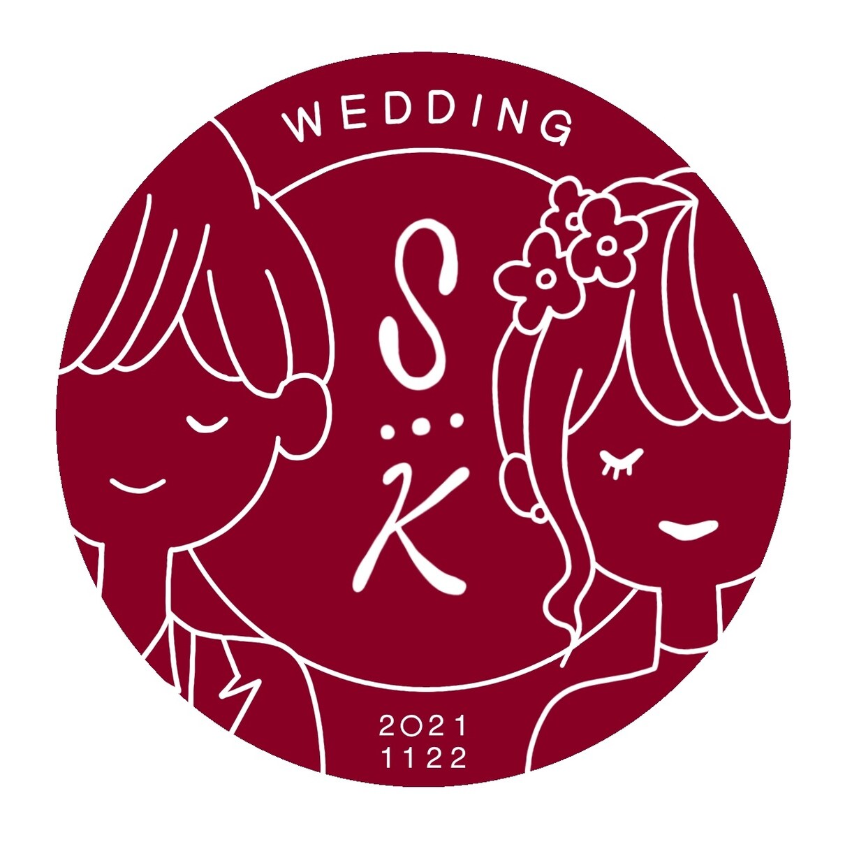 結婚式に使えるウェディングロゴを4種作成します シンプルでおしゃれなあなただけのオリジナルロゴを作成！ イメージ2