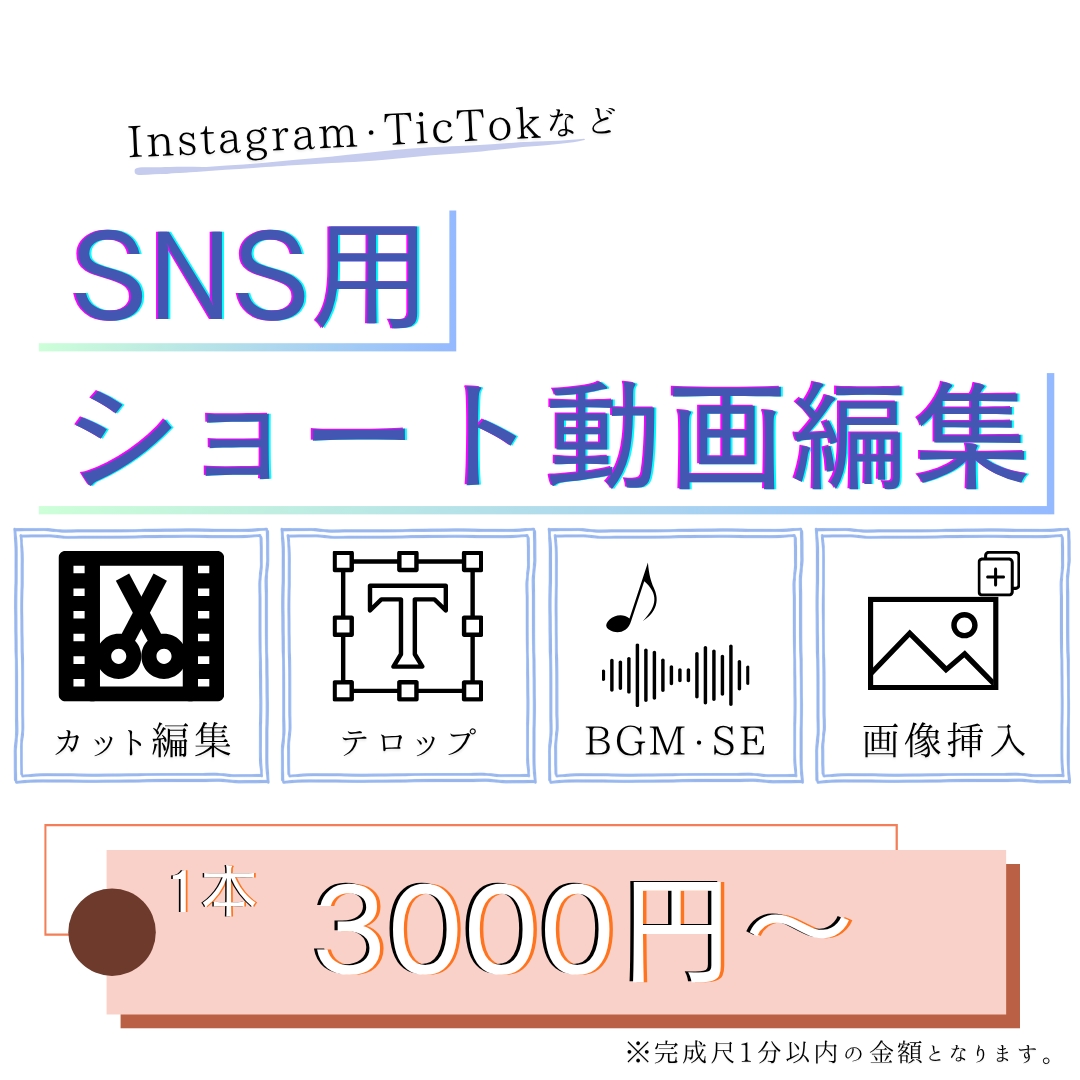 SNS用ショート動画を編集します CapCutを使っての編集となります イメージ1