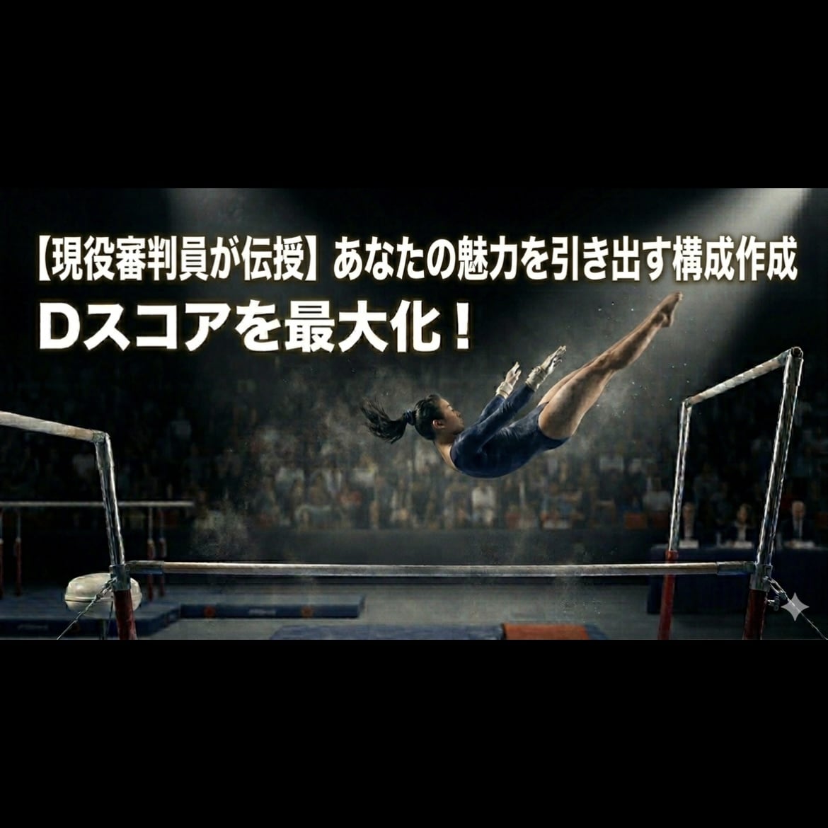体操競技の構成考えます 現役審判員がお得に、確実にDスコアを上げる構成を作ります。 イメージ1