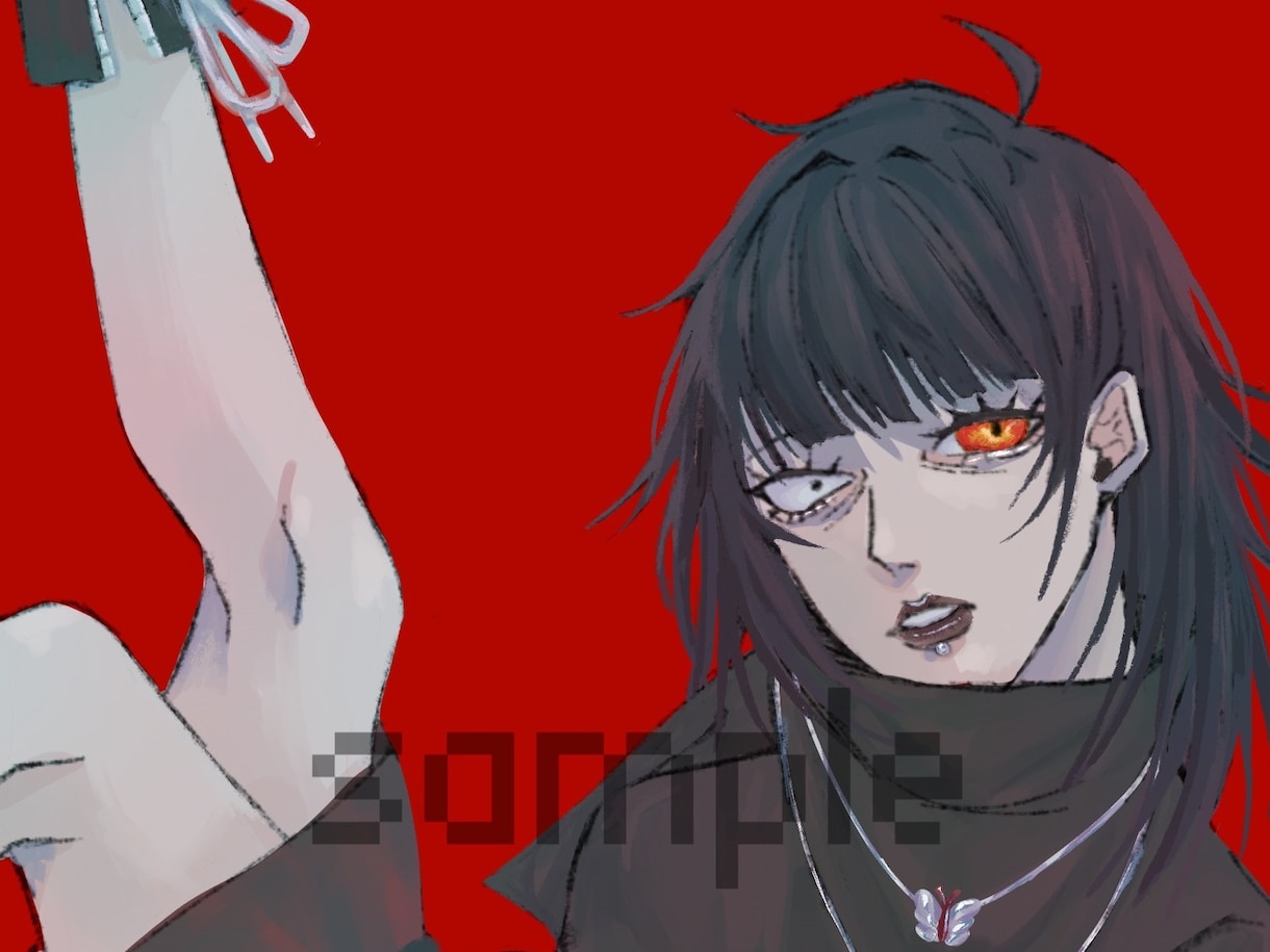 世界観際立つ狂気ダーク系イラスト描きます 周りと被らない、個性が光るSNSアイコン描きます イメージ9