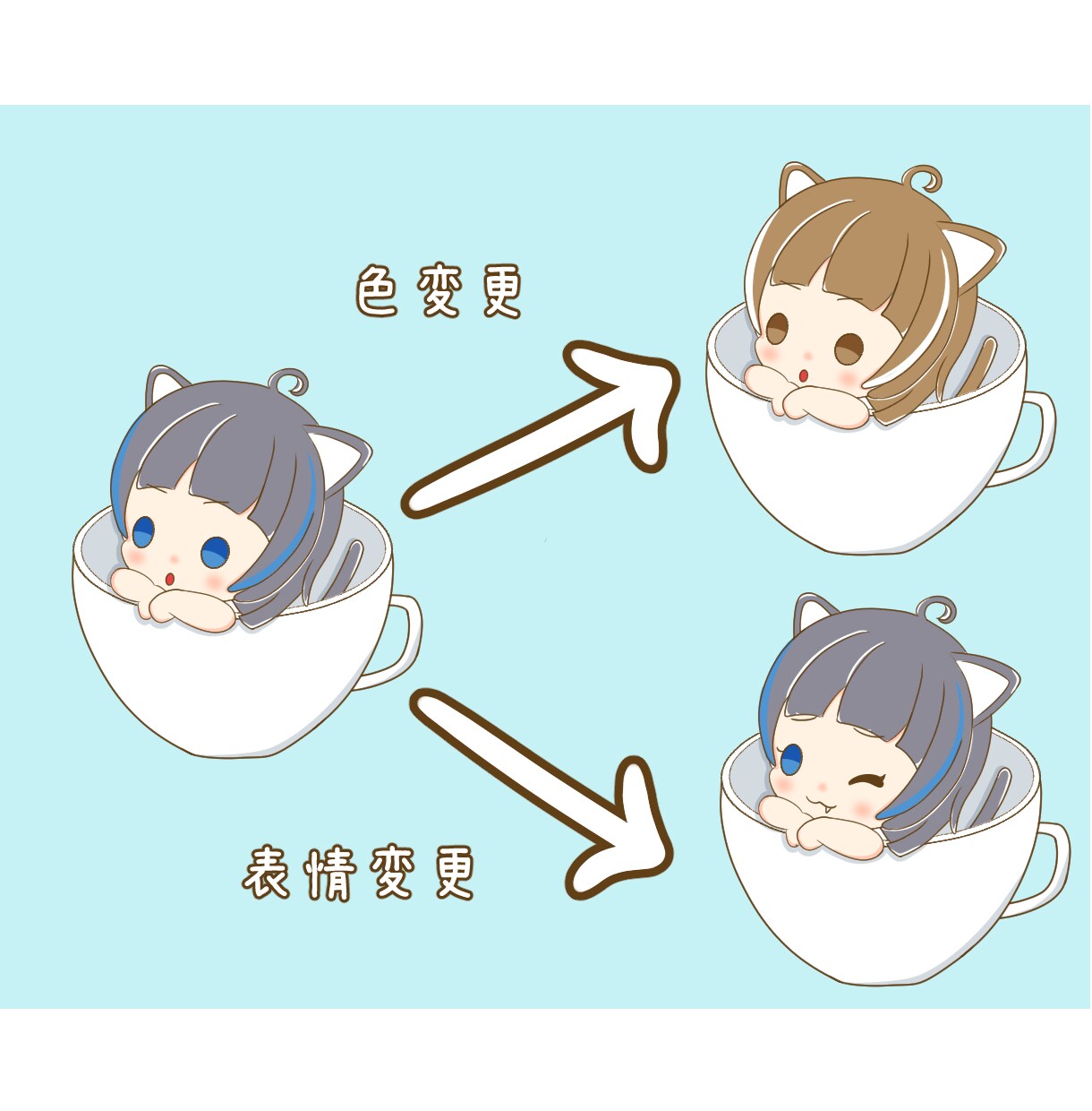 リピーター様限定！イラストお直し承ります 2点1000円〜表情やポーズ等お直し致します！ イメージ2