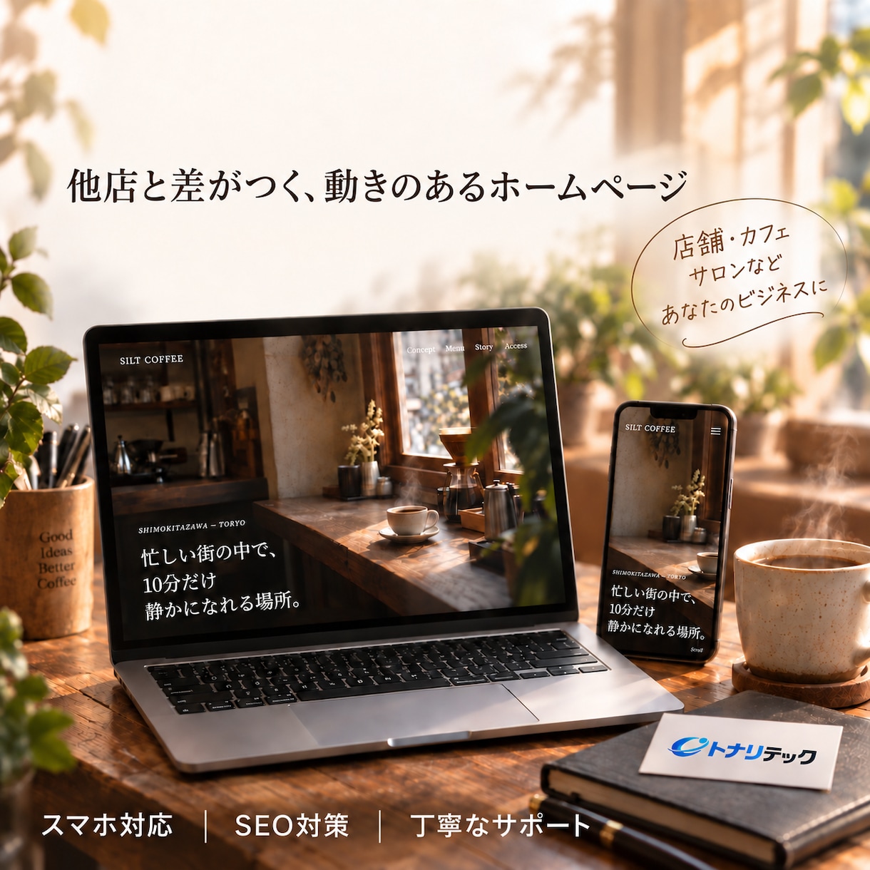 動くおしゃれなホームページ制作します 【先着3名モニター価格】動きで差がつくHPを運用まで伴走 イメージ1