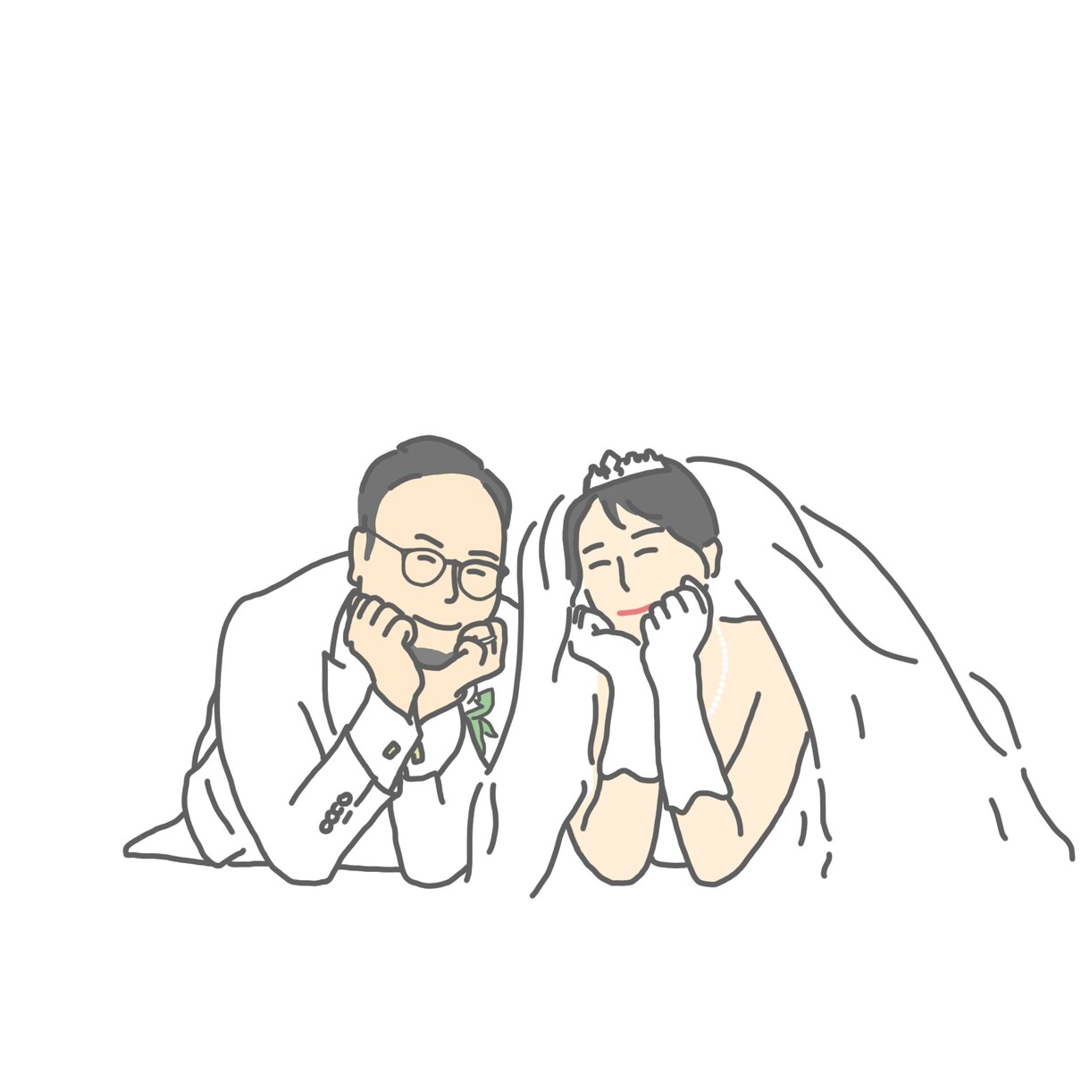 ウェディングのイラストを作成します お二人だけの特別なオリジナルイラストを探されているご夫婦へ。 イメージ3