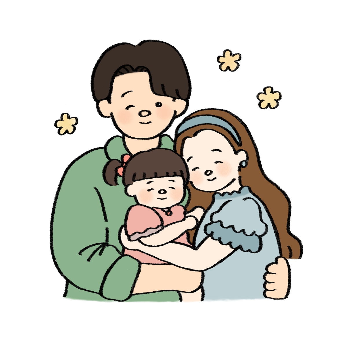 写真を元に描くほっこり優しい似顔絵描きます 写真より少しあたたかい、世界にひとつの似顔絵 イメージ1
