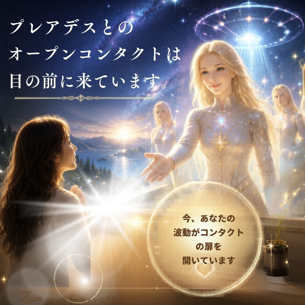 プレアデスとのコンタクトを深めるレッスンをします あなたもオープンコンタクトを経験するトレーニングができます イメージ1