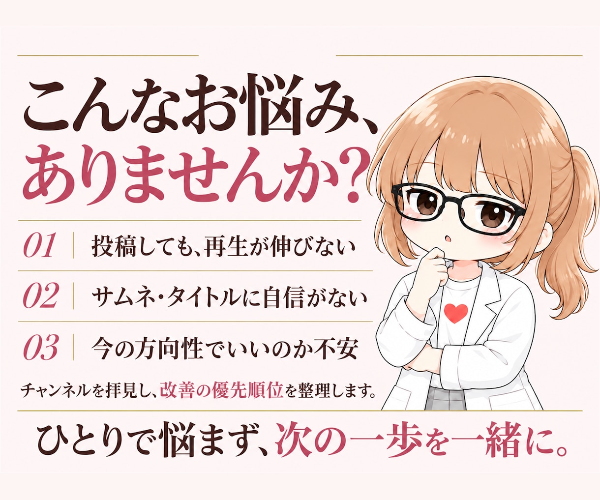 先着3名限定！5ch収益化達成のプロが添削します スクショでOK！銀盾所有プロがYouTubeの課題を徹底分析 イメージ2