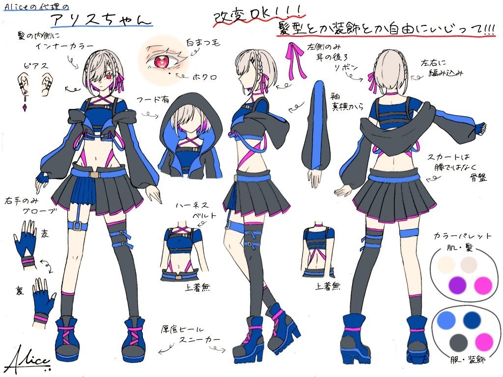 素敵なキャラクター作ります 3面図作成や細かい要望にも対応！！！ イメージ2