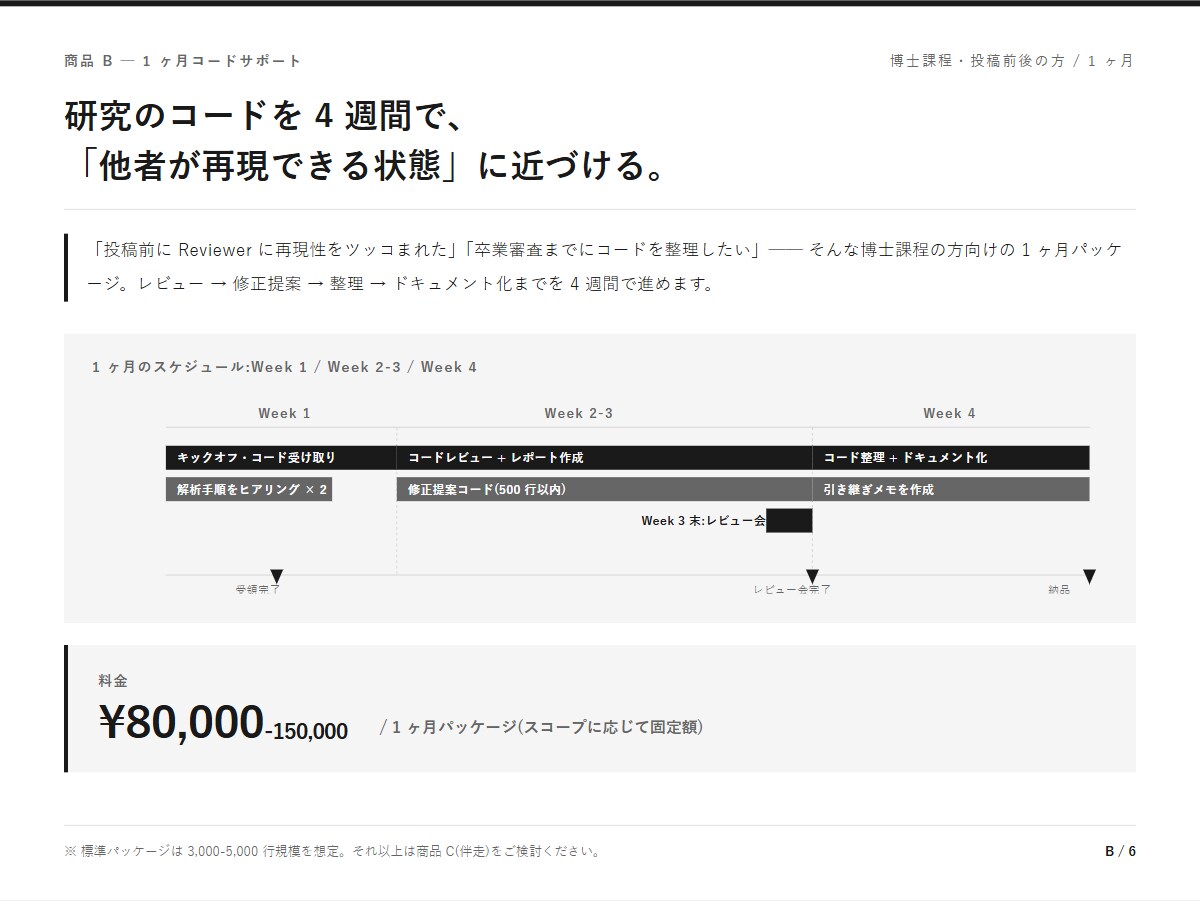 論文品質で解析コードを準備したい方を伴走します Reviewer にコード品質を問われた修士・博士へ イメージ2