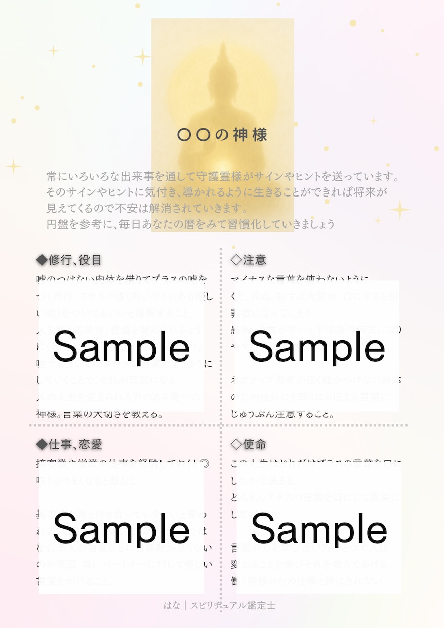 あなただけの総合鑑定書を作成します 3,888通りから導き出す円盤と、天界からのメッセージ イメージ4