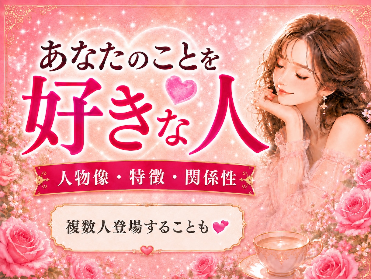 あなたを好きな人☆特徴・性格・人物像を届けます 複数人登場することも✨出会い/婚活/恋活/片思い/好きな人 イメージ1