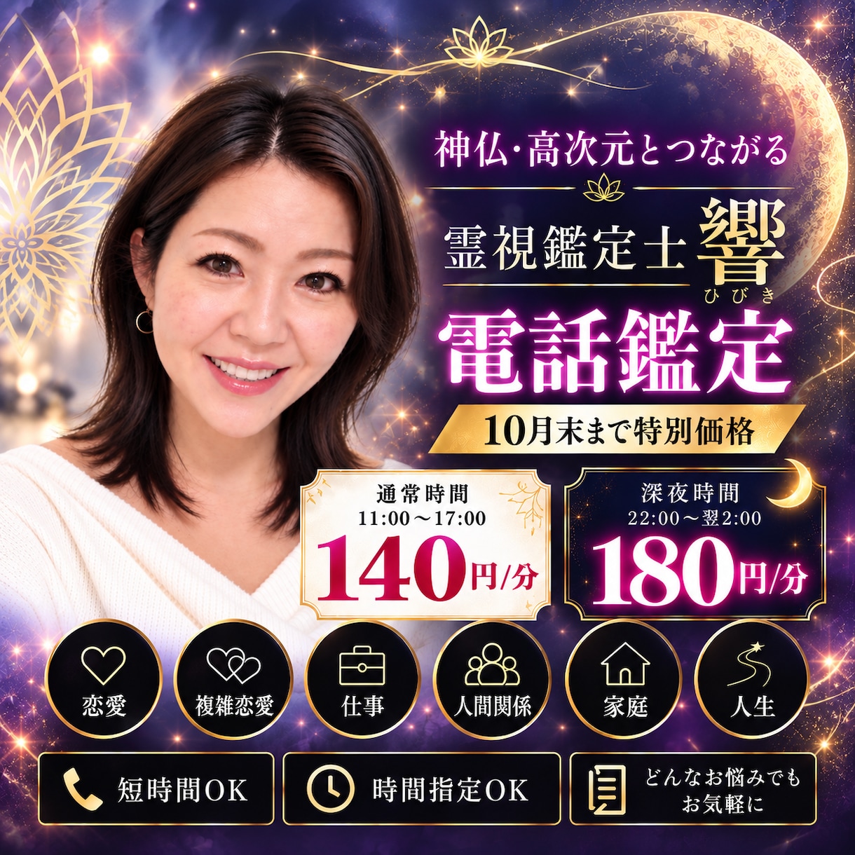 ご新規様限定！霊視・霊聴でお悩みを透視します 恋愛・お仕事・人間関係。複雑なお悩みも丁寧に読み解きます。 イメージ1