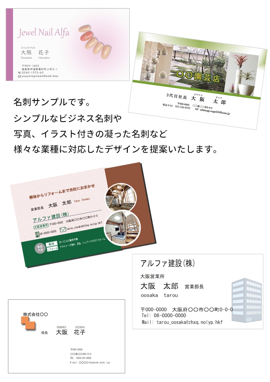 オリジナル名刺のデザイン＋印刷までいたします 低価格・100枚2000円・クリエーター事務所での制作 イメージ6