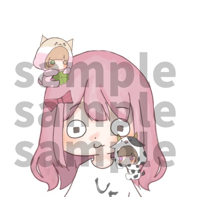 あなたのアイコン可愛くかきます 気に入るまでの相談、修正行います イメージ1