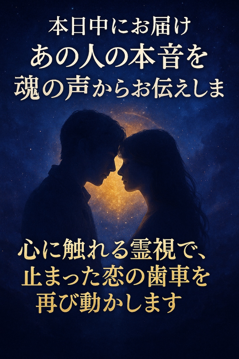 本日中にお届けあの人の本音を魂の声からお伝えします 心に触れる霊視で、止まった恋の歯車を再び動かします。 イメージ5