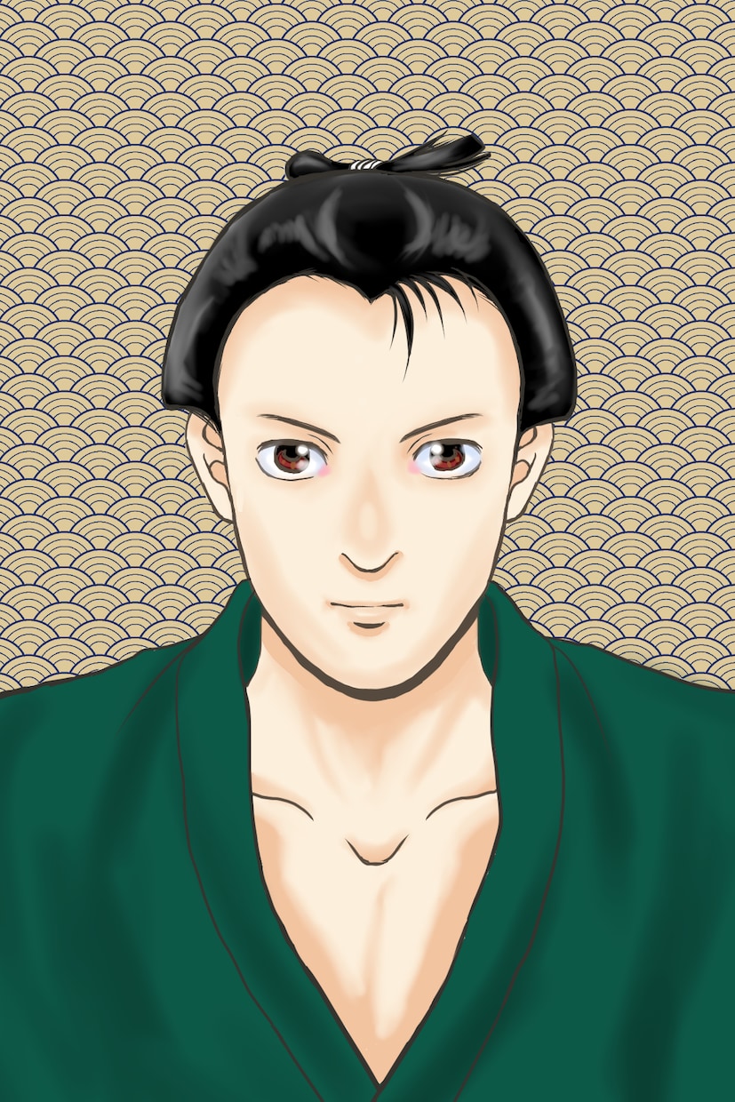 和風人物イラスト描きます 着物姿の人物画を　お好みのタッチで イメージ1