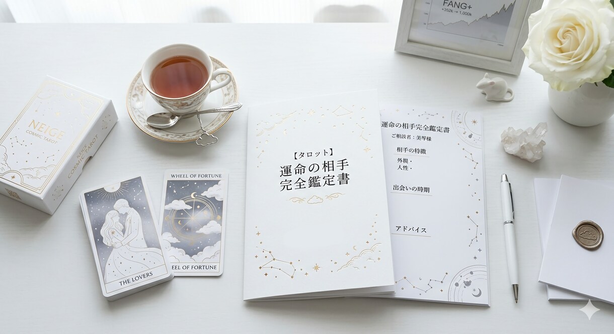 4月限定50%OFF：運命の相手鑑定書を作製します 運命の相手との出会い方や時期、特徴までタロットで鑑定致します イメージ1