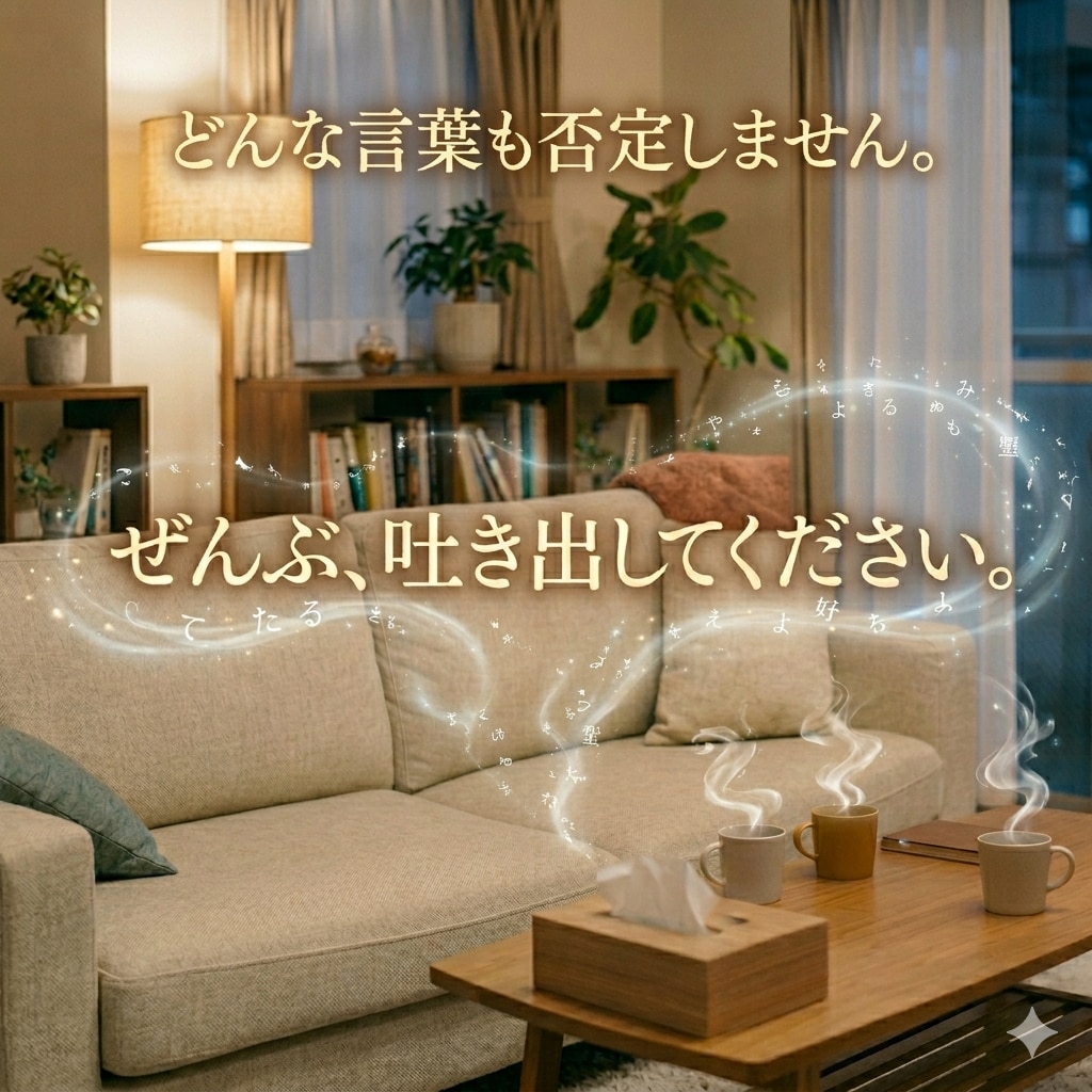 1時間チャット！あなたの話を最後まで聞きます しんどい時1人じゃなくていい。あなたの言葉を受け止めます イメージ1
