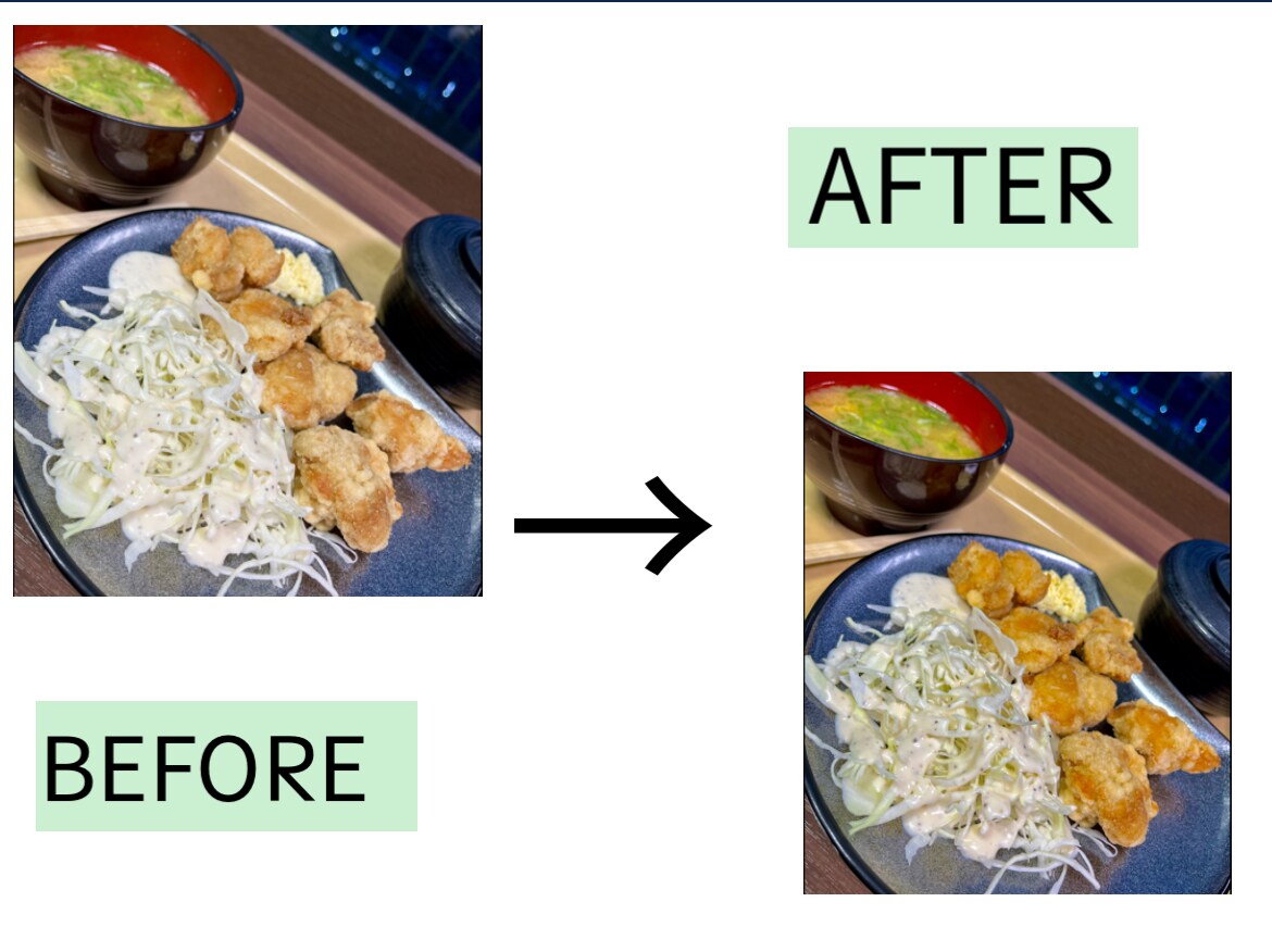 旅行の景色や食べ物などの写真を彩り豊かに加工します 思い出の写真などを加工してより良い写真にする。 イメージ3