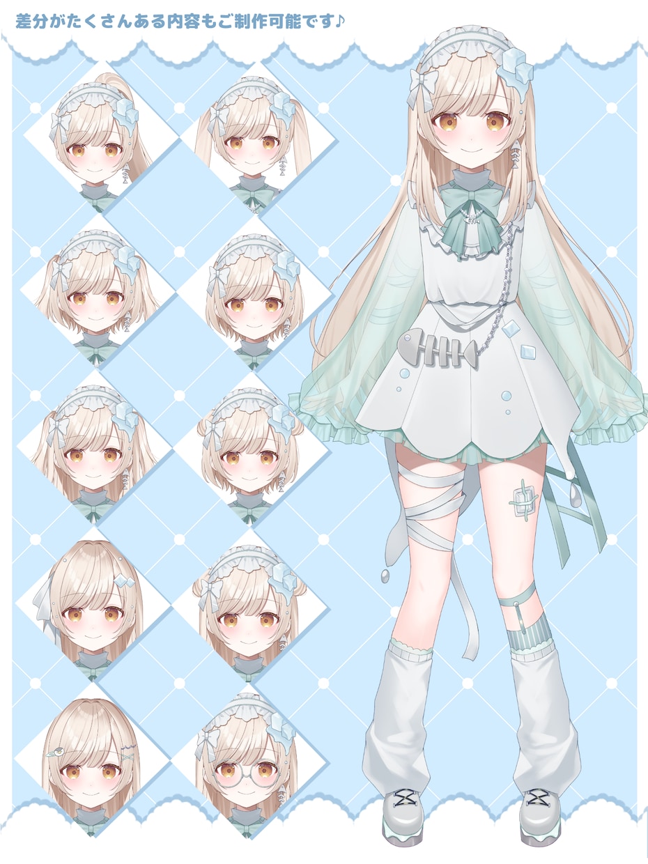 Vtuberキャラデザ・モデリング全て制作します 男性女性キャラどちらも得意です♪イラストのみモデリングのみ可 イメージ6