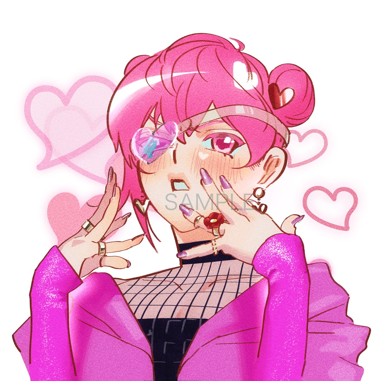 美麗・きれい系のSNSアイコン作成します 目を引くイラストでアクセス数を伸ばしましょう イメージ4