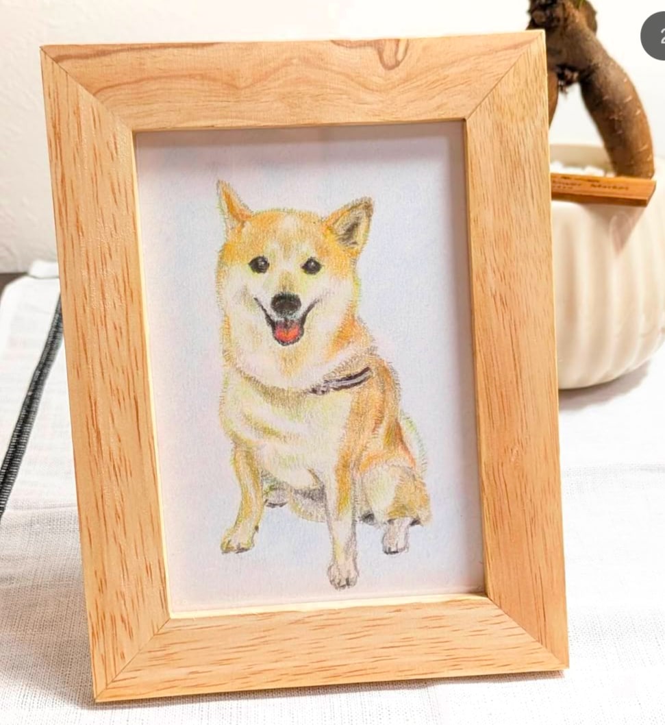 温もり色鉛筆のペット似顔絵、描きます 写真以上の"ぬくもり"を色鉛筆でふんわりリアルに イメージ1