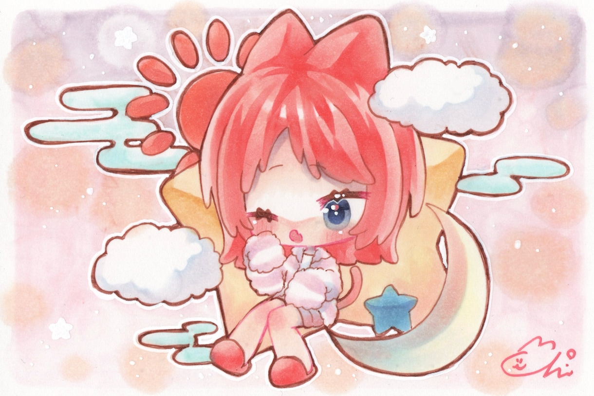 アナログでデフォルメイラスト描きます アナログ画材で手書き特有の温かさを出します！ イメージ2