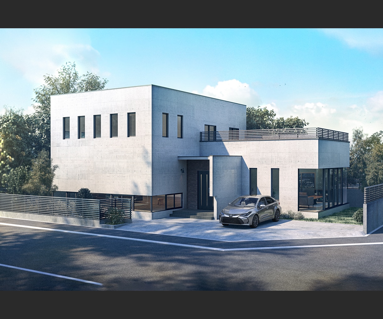 住宅・店舗の外観3DCGパースを制作します 広告・プレゼン・建築検討に使える外観完成イメージ イメージ2
