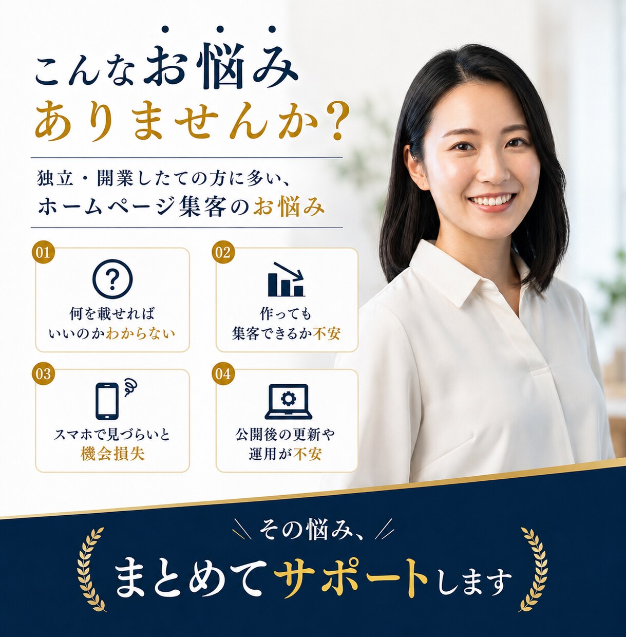 5万円でお客様が集まるサイトを制作します お客様が来るサイトに。丸投げOKだから楽々。 イメージ1