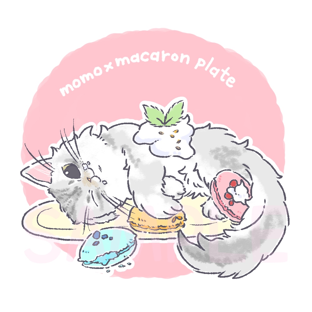 動物・ペット×お菓子イラスト☆かわいく描きます 犬・猫・鳥どんな子でも・商用利用オプション有・ラフまで無料 イメージ2