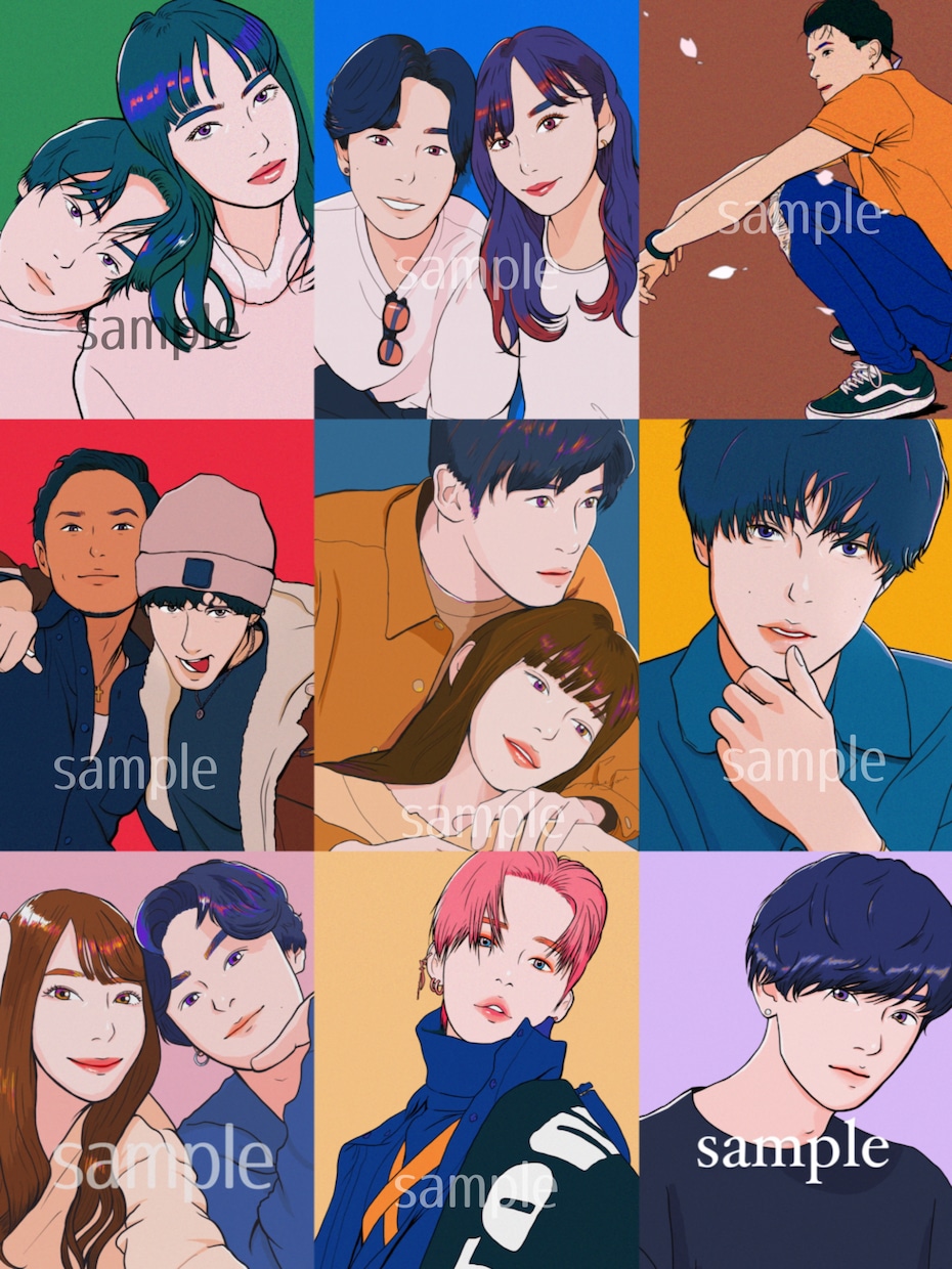 お洒落で似てる、かっこいい似顔絵イラスト描きます SNSアイコン／プロフィール／プレゼント／ビジネス　などに◎ イメージ2