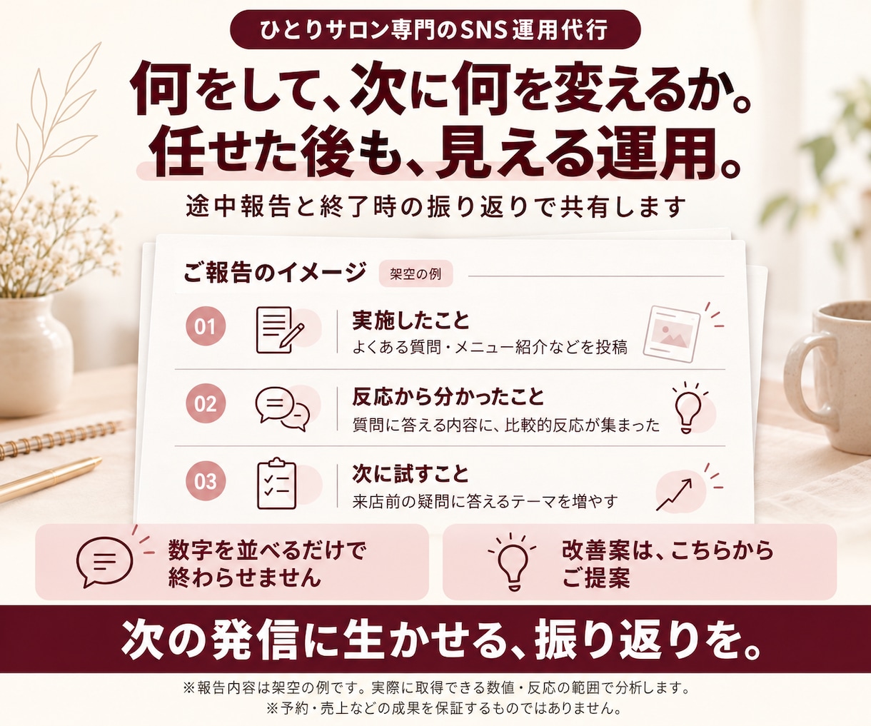 SNS運用代行｜サロンの魅力を言葉にします X・Threads｜接客での会話から企画・文章作成・更新まで イメージ7