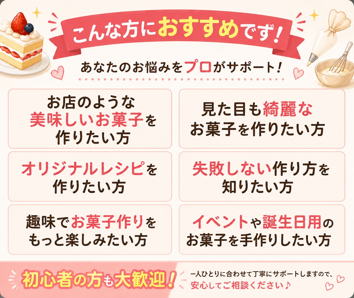 パティシエ店長が 絶品の洋菓子レシピ教えます 誰でもうまくできるお菓子作りのコツを伝授！ イメージ3