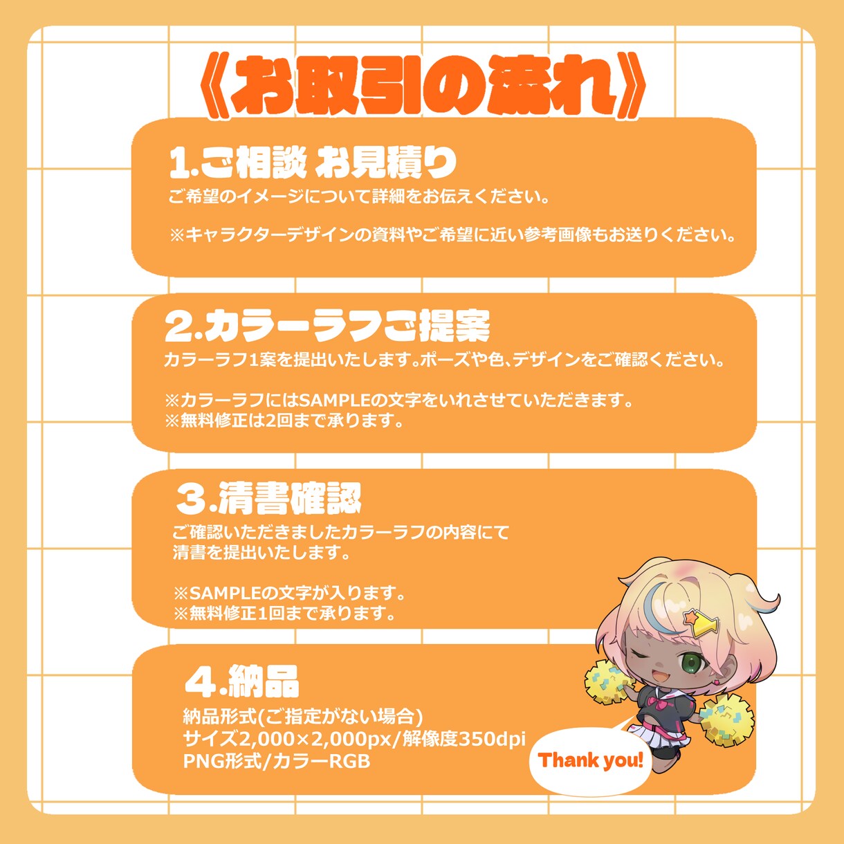 商用利用OK！かわいいミニキャライラスト製作します 活動者様歓迎！追加料金なしで商用利用可能です！ イメージ6