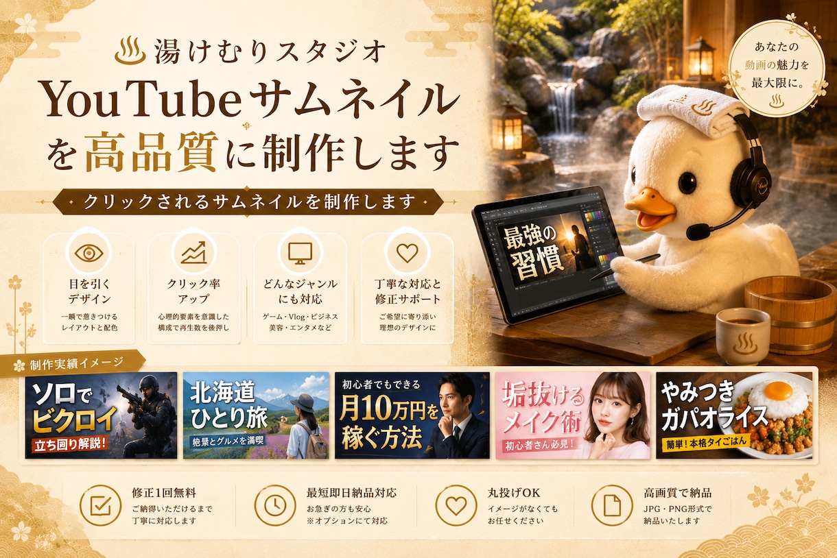 YouTubeサムネイルを高品質に制作します クリックされやすいサムネイルを制作します イメージ1