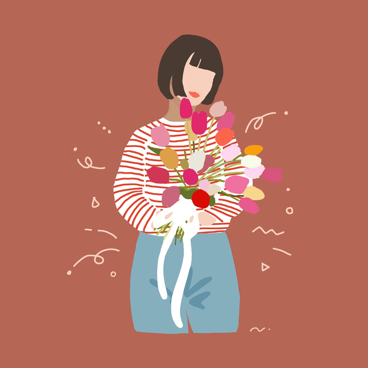 シンプルな暖かい手書きイラストでアイコン描きます おしゃれなカラーセレクトでもっと自分を好きになるアイコンを☆ イメージ5