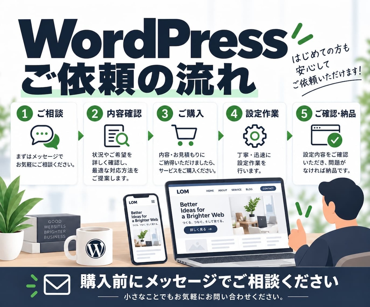 WordPressの初期設定を代行します 初心者向け｜面倒な初期設定をまとめて整えます イメージ3