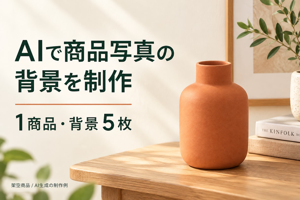 AIで生活雑貨の商品写真の背景を作ります 1商品5枚｜EC・SNS用の場面写真を制作 イメージ1