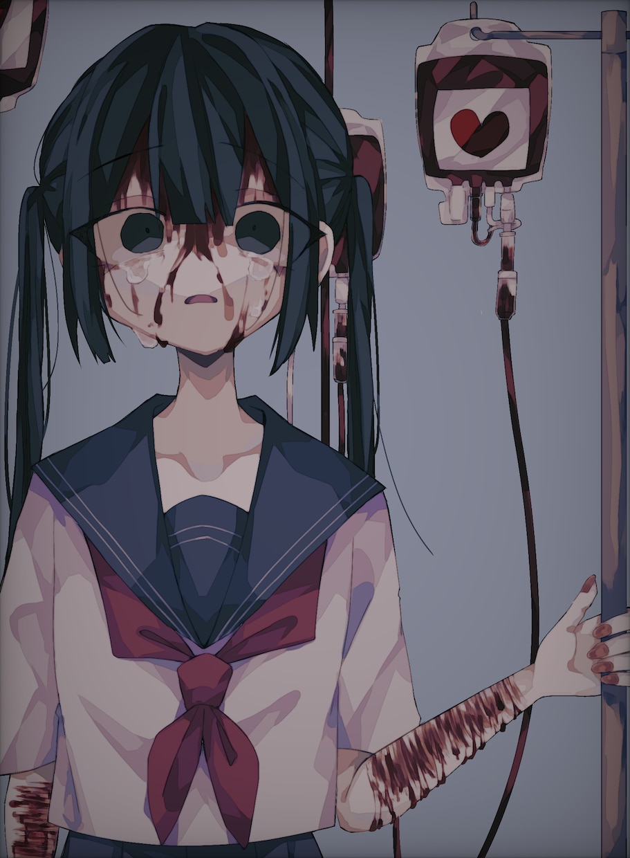 病み系動画イラスト、SNSアイコン等作成します 病み感のある仄暗いイラストを作成します イメージ2