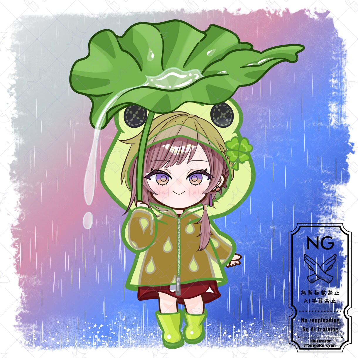 商用利用可！【カエルカッパ】ミニキャラを描きます ライバー活動をお手伝い！配信/パネル開け/アイコン/グッズ イメージ9