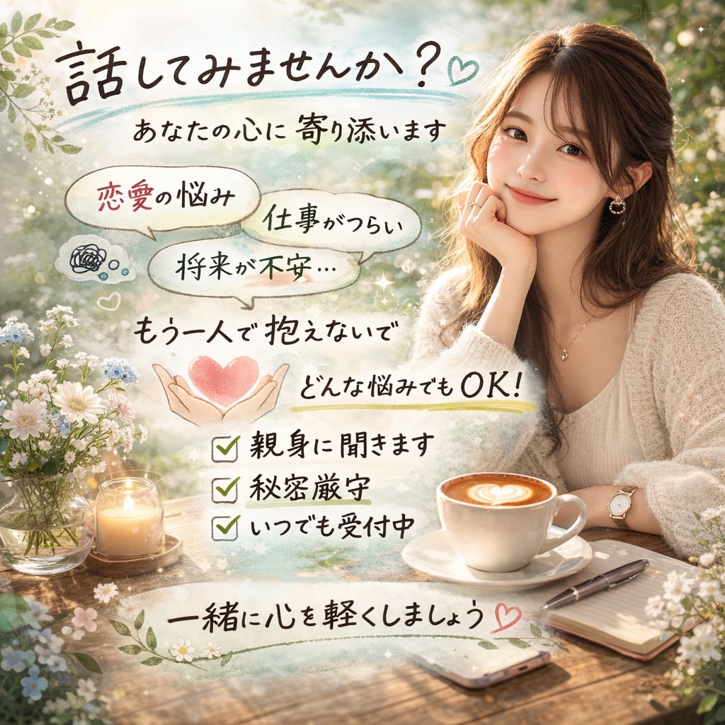 日頃の鬱憤やお悩みなんでも聞きます 誰にも言えないけど誰か聞いてほしい、そんな時にご利用ください イメージ1