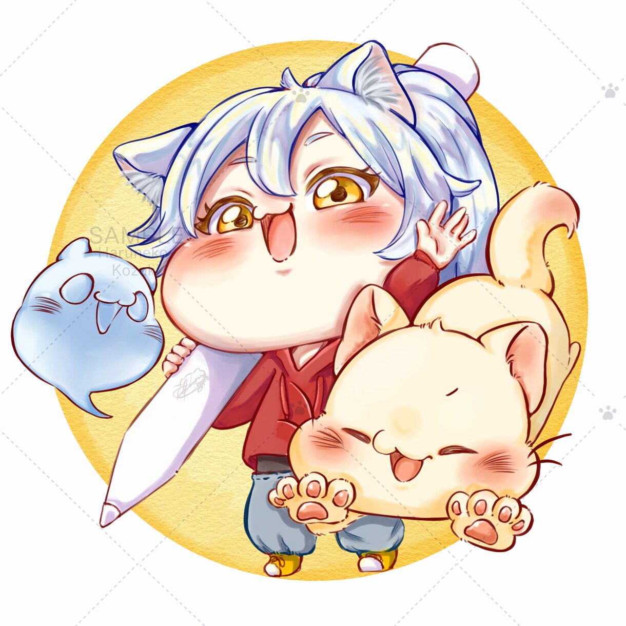 ぷにぷにほっぺた！ミニキャライラスト作成します ほっぺが魅力！あなただけのSDイラストを作成します。 イメージ4