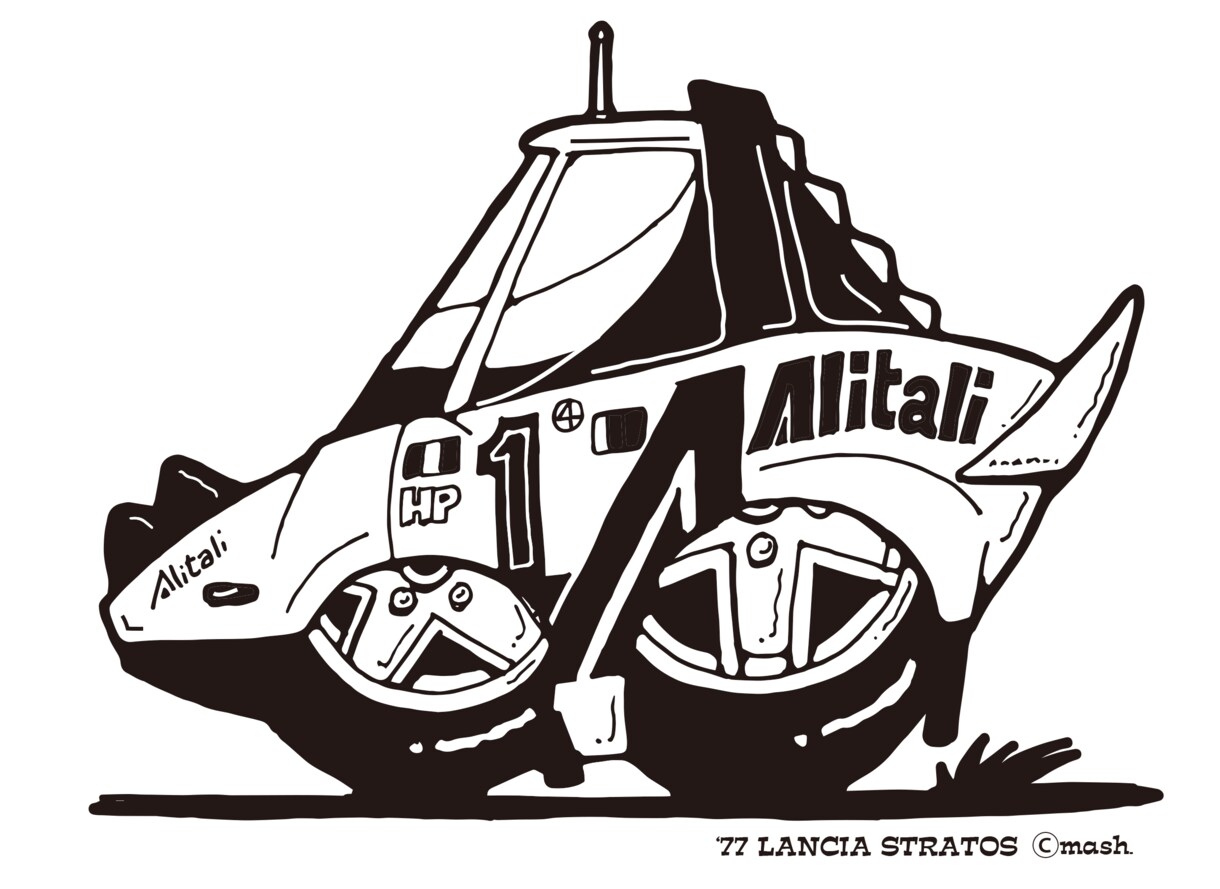 あなたの愛車を描きます 味わいのある手描きモノトーンデフォルメカーイラスト イメージ3