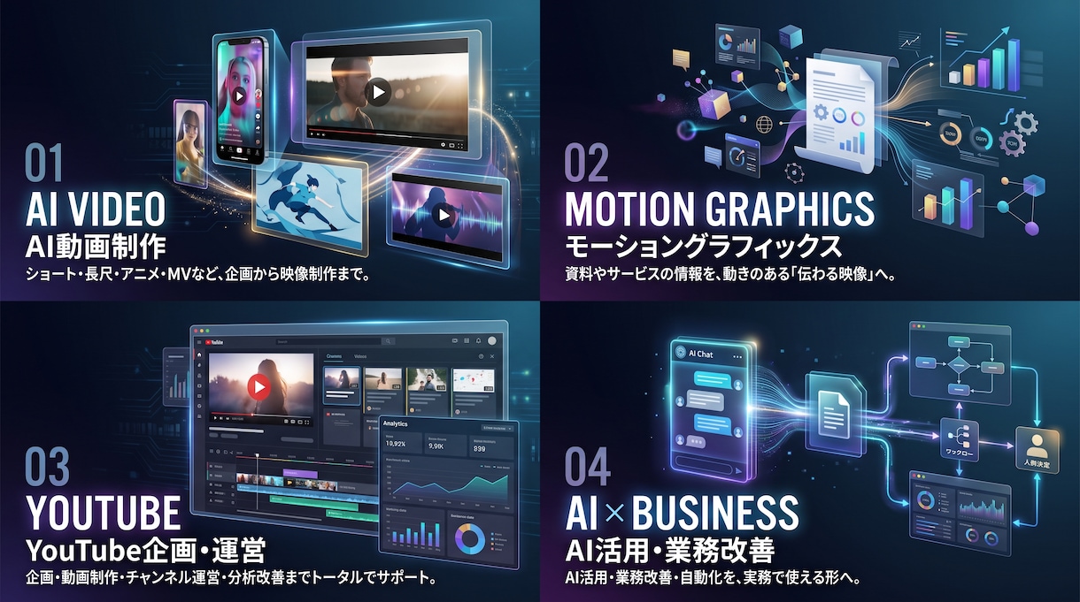 企業・サービスPR動画を制作します 文字・画像・図形が動く、印象的なPR動画を制作 イメージ1