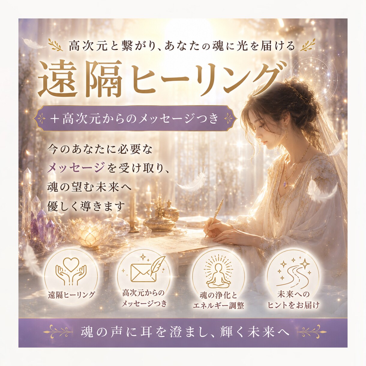 遠隔ヒーリング＋高次元からメッセージをお届けします あなたの魂から届く高次元からのメッセージ イメージ1