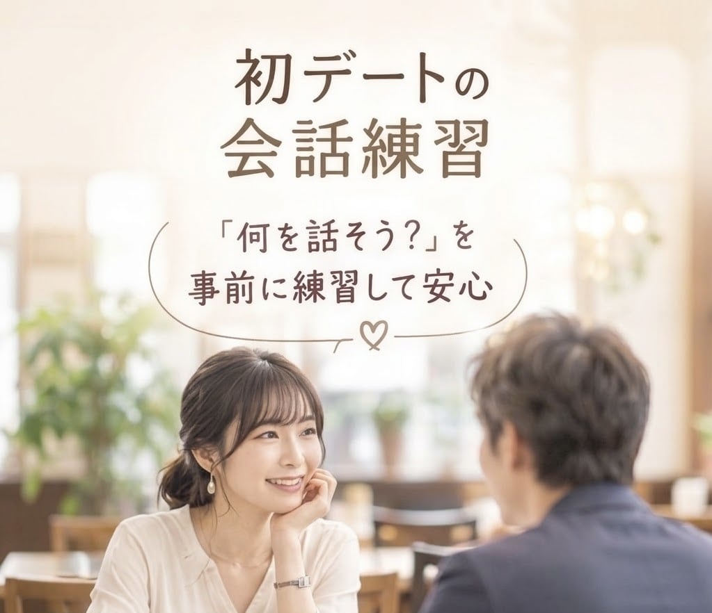 女性目線で初デートの会話を練習します 初対面で何を話せばいい？本番前に女性との会話を練習しませんか イメージ1