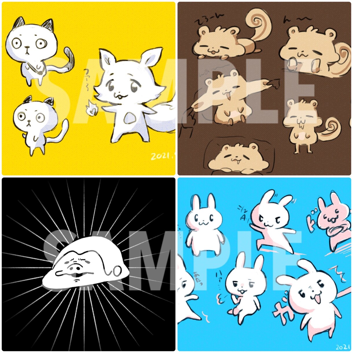 ポップで可愛いアイコンイラスト描きます 人物・動物のゆる～いイラストならおまかせください！ イメージ2