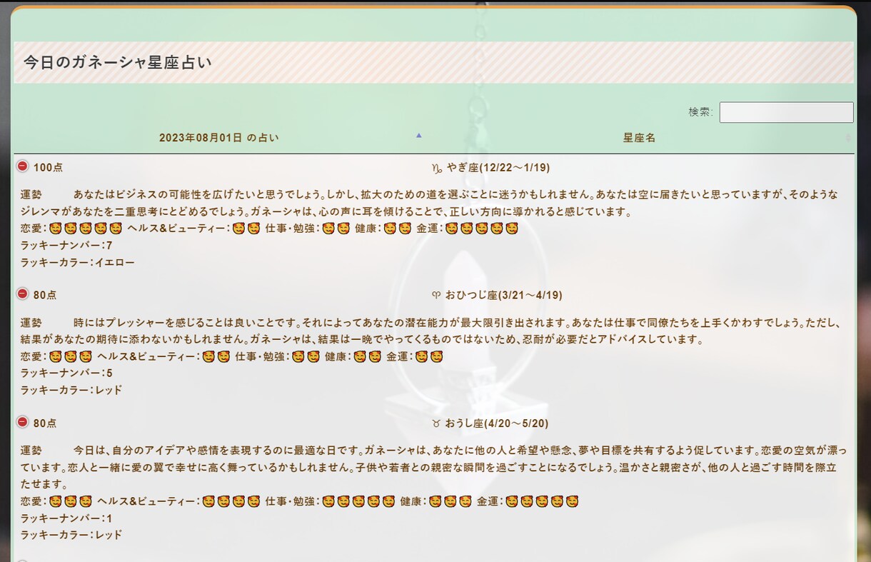 占いビジネスやアフィリエイト始める方HP作成します 自動更新星座占いコンテンツ有。初心者におすすめな副業です イメージ3