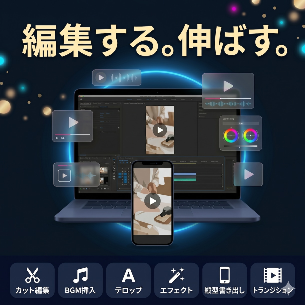 プレミアプロの完全初心者向け1on1レッスンします ショート動画専門のプロが、初心者を0から丁寧にサポート！ イメージ2